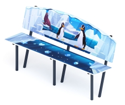 Скамейка детская Снежная королева - МФ 41.01.01-05.И1, фото 3 Скамейка детская Снежная королева - МФ 41.01.01-05.И1, фото 3