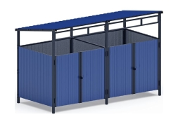 Навес контейнерной площадки для мусора (синий) (2 секции) МФ 55.02.02-03 , фото 4