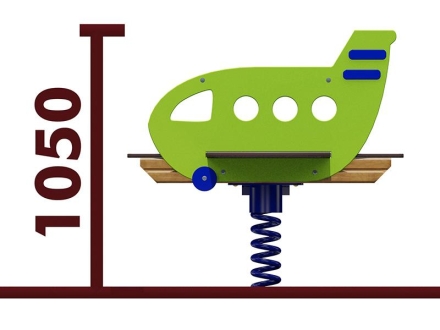 Качели-балансир на пружине Самолет 04524 для детской площадки, фото 2