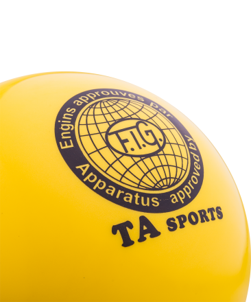 Мяч для художественной гимнастики RGB-101, 19 см, желтый, фото 2