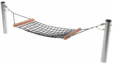 Гамак Hammock из армированного каната 201х100 см со столбами для детской площадки, фото 1