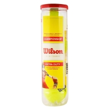 Мяч теннисный WILSON Championship, арт. WRT110000, одобр.ITF и USTA,фетр,нат.резина, уп.4 шт, желтый