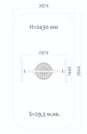 Качели Н24.043005 металлические для детской площадки, фото 2
