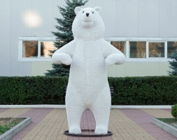 Топиари Медведь цирковой, белый, h=250 см - газон Eco, фото 1
