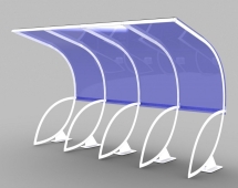Парковка для детских колясок и велотранспорта Крона с навесом (на 4 места) Парковка для детских колясок и велотранспорта Крона с навесом (на 4 места)