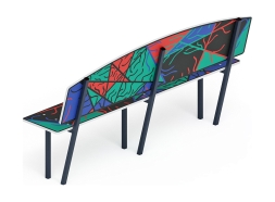 Скамейка детская Абстракция - МФ 41.01.01-06.И1, фото 4 Скамейка детская Абстракция - МФ 41.01.01-06.И1, фото 4