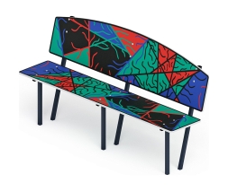 Скамейка детская Абстракция - МФ 41.01.01-06.И1, фото 2 Скамейка детская Абстракция - МФ 41.01.01-06.И1, фото 2