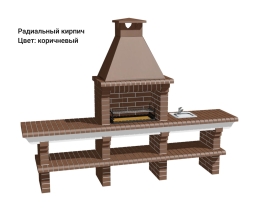 Печь Аристократ 710 Прямоугольный кирпич коричневый, фото 9