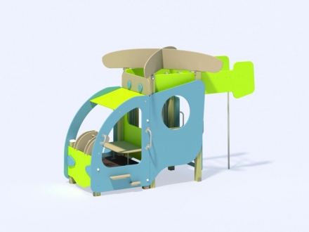 МФ 4.12 Вертолётик с горкой Н=700 мм, фото 1