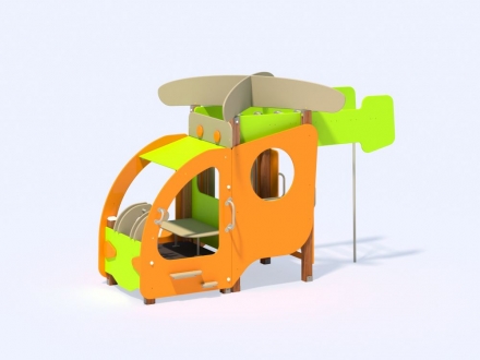 МФ 4.12 Вертолётик с горкой Н=700 мм, фото 4