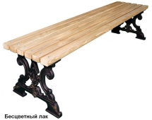 Скамейка парковая Д-6 (банкетка), Сосна 2,0 м