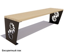 Скамейка уличная Ракушка, Лиственница 1,2 м