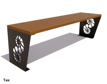 Скамейка уличная Ракушка, Лиственница 1,2 м, фото 2