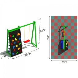 Детские качели Спорт 1.1 для детской площадки, фото 3 Детские качели Спорт 1.1 для детской площадки, фото 3