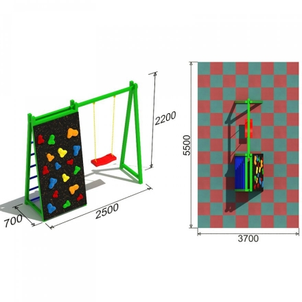Детские качели Спорт 1.1 для детской площадки, фото 3