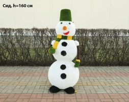 Топиари снеговик Сид, h=160 см - газон Eco, фото 1