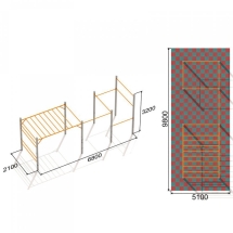 Оборудование для Воркаут ActiSteel S 1 для спортивной площадки Оборудование для Воркаут ActiSteel S 1 для спортивной площадки