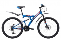 Велосипед Black One Flash FS 26 D голубой/чёрный/оранжевый 20&quot;