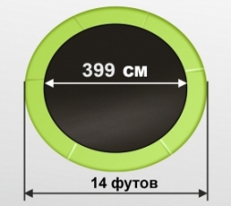 ARLAND Батут 14FT с внутренней страховочной сеткой и лестницей (Light green), фото 2