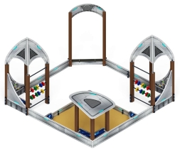 Песочный дворик Космопорт (Серый) - ИО 6.14.02-01, фото 2