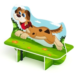 Пес - Скамейка детская - МФ 41.01.02, фото 1 Пес - Скамейка детская - МФ 41.01.02, фото 1