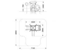 МФ 4.121 Вертолётик с горкой Н=700 мм