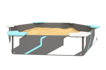 Песочница Сигма 1748х1530мм для детской площадки