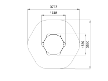 Песочница Сигма 1748х1530мм для детской площадки