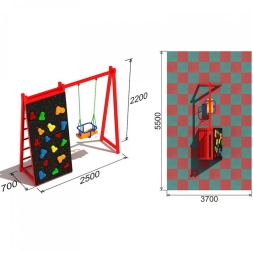 Детские качели Спорт 1.2 для детской площадки, фото 3 Детские качели Спорт 1.2 для детской площадки, фото 3