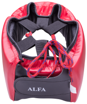 Шлем открытый Alfa HGA-4014, кожзам, красный