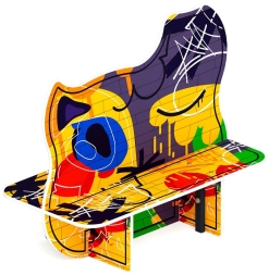 Скамейка детская Граффити МФ 41.01.02-01, фото 1 Скамейка детская Граффити МФ 41.01.02-01, фото 1