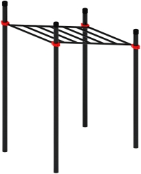 Воркаут ЛОВ 108 красный ВТ 102.07-01, фото 3