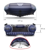 Лодка ПВХ Флагман DK 420 Jet НДНД надувная под мотор Лодка ПВХ Флагман DK 420 Jet НДНД надувная под мотор
