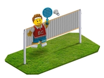 Стойки бадминтонные со стаканами, пара