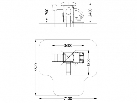МФ 4.122 Военный вертолет с горкой Н=700 мм, фото 2