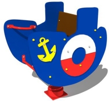 Качалка на пружине Пароходик КЧ048 для детской площадки