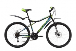 Велосипед Black One Element Disc черно-зеленый 16&quot;