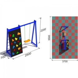 Детские качели Спорт 1.3 для детской площадки, фото 3 Детские качели Спорт 1.3 для детской площадки, фото 3
