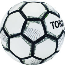 Мяч футб. &quot;TORRES BM 500&quot; арт.F320635, р.5, 32 пан. PU, 4 подкл. слоя, руч. сшивка, бело-серо-серебр