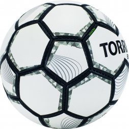 Мяч футб. &quot;TORRES BM 500&quot; арт.F320635, р.5, 32 пан. PU, 4 подкл. слоя, руч. сшивка, бело-серо-серебр, фото 2