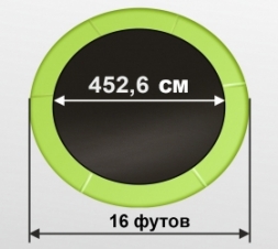 ARLAND Батут 16FT с внутренней страховочной сеткой и лестницей (Light green), фото 2
