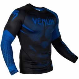 Рашгард Venum NoGi 2.0 Black/Blue L/S, фото 2