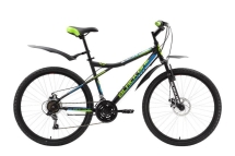 Велосипед Black One Element Disc черно-зеленый 18&quot;