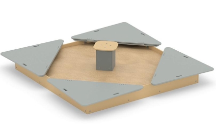 Песочница Romana 057.37.00 Кубик с крышкой для детской площадки, фото 2