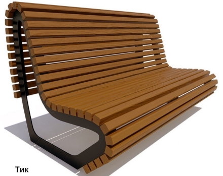 Скамейка парковая Лондон, Лиственница 3 м, фото 3