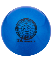 Мяч для художественной гимнастики RGB-102, 19 см, синий, с блестками Мяч для художественной гимнастики RGB-102, 19 см, синий, с блестками