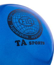 Мяч для художественной гимнастики RGB-102, 19 см, синий, с блестками Мяч для художественной гимнастики RGB-102, 19 см, синий, с блестками