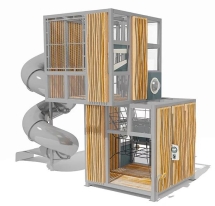 Игровой комплекс Эко Кубус VST 4504/3 для детской площадки Игровой комплекс Эко Кубус VST 4504/3 для детской площадки