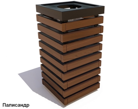 Урна уличная Аллея (Палисандр / Дуб), фото 1