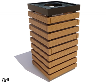 Урна уличная Аллея (Палисандр / Дуб), фото 2